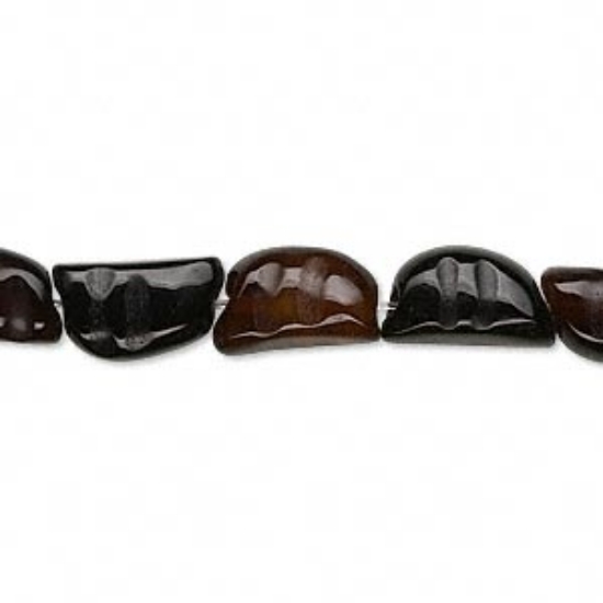 Picture of Black Agate (dyed) 11.5x6mm-12.5x7.5mm carved half moon x40cm