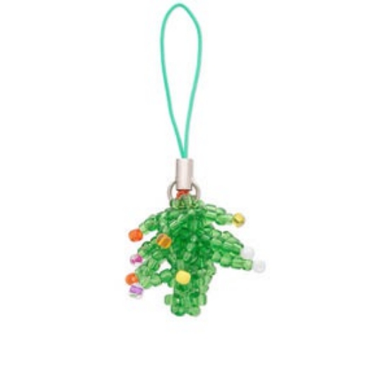 Picture of Zipper pull Beaded ChristmasTree Green x1
