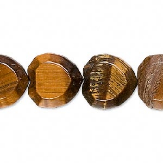 Picture of Tigereye (natural) faceted Heart 15mm x2