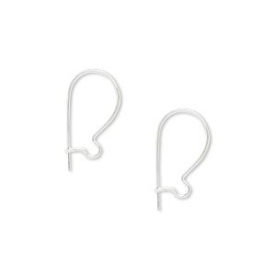 Picture of 925 Silver Earwire Kidney 17mm x2