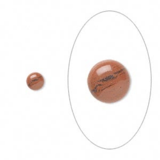 Picture of Cabochon 4mm Red Jasper (natural) x4