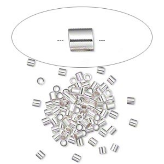 Picture of 925 Silver Crimp Tube 2x2mm  x100