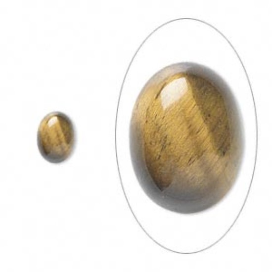 Image de Cabochon Tiger Eye 8x6mm oval x5