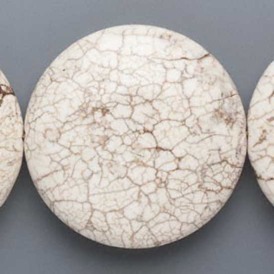 Picture of Magnesite (stabilized) Flat Round 50mm White x1