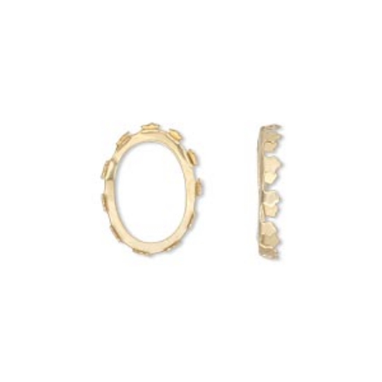 Picture of 14Kt Gold-Filled Cabochon Setting 14x10mm oval with open back x1