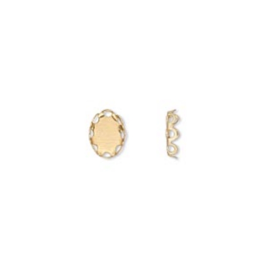 Picture of 14Kt Gold-Filled Cabochon Setting Oval 7x5mm closed back x1