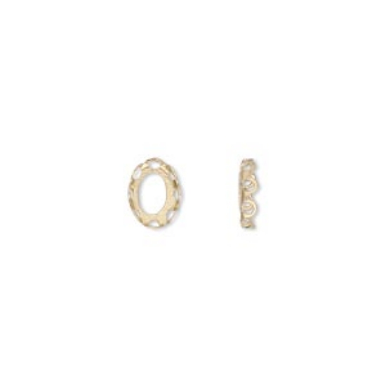 Picture of 14Kt Gold-Filled Cabochon Setting Oval 7x5mm open back x1