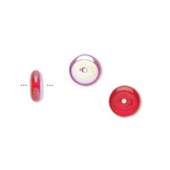 Picture of Preciosa Rondelle 8x3mm Ruby Red AB x10