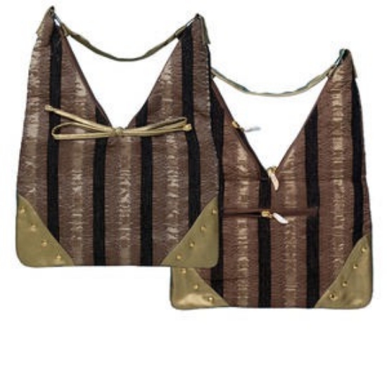 Picture of Fabric two sided purse gold-plated zipper pulls  Gold/Black 50cm