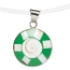 Picture of Pendant Shell & Resin 25mm Green/White  x1
