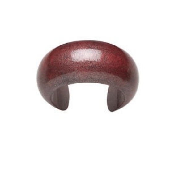 Picture of Cuff Bracelet Mango Wood (coated) and Lucite 31-35mm wide Purple x1