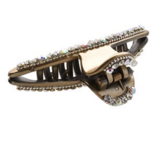 Picture of Hair clip plastic w/ rhinestones x1