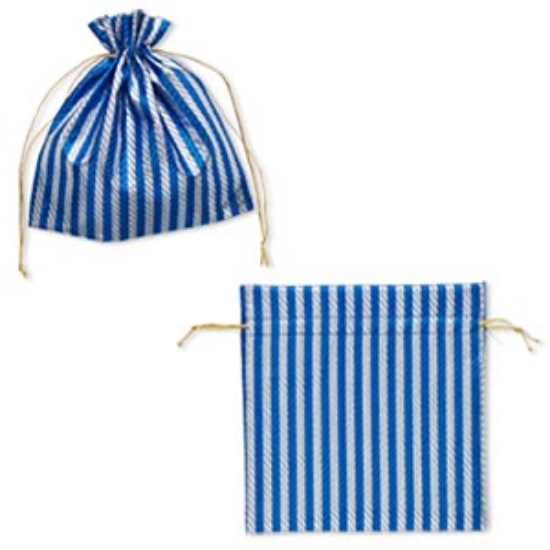 Picture of Gift Pouch 16x16cm Silver and Blue x2