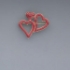 Picture of Brooch Enamel "Three Hearts" 42x37mm Red x1