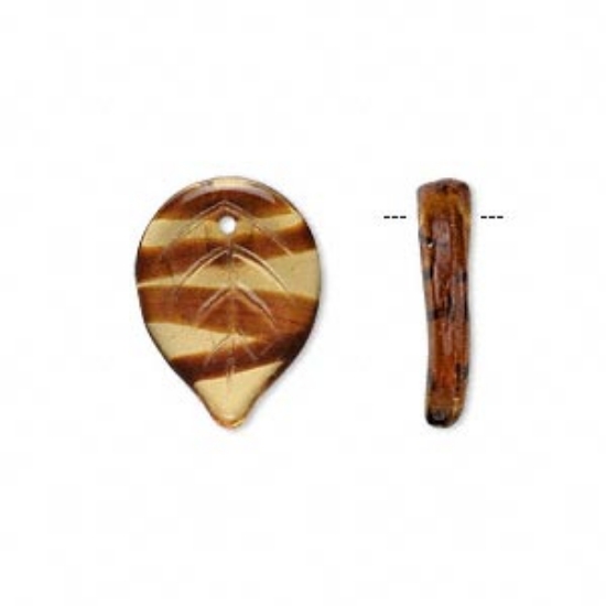 Picture of Leaves 18x13mm Tortoise x10
