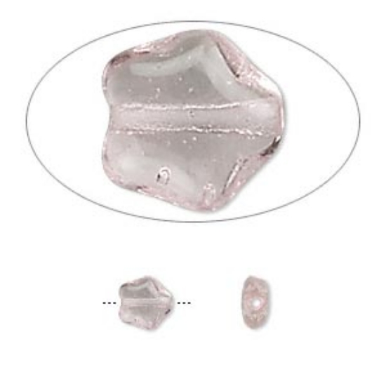 Picture of Flat Star Bead 6 mm Rosaline x10g