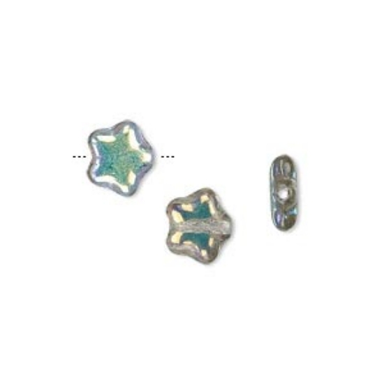 Picture of Flat Star Bead 8mm  Black Diamond AB x20