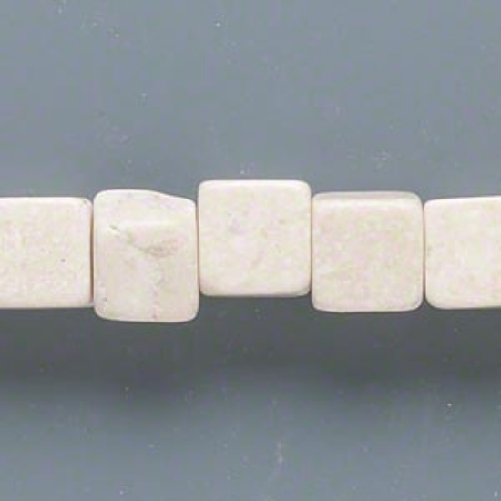 Picture of Riverstone bead 10mm cube x38cm