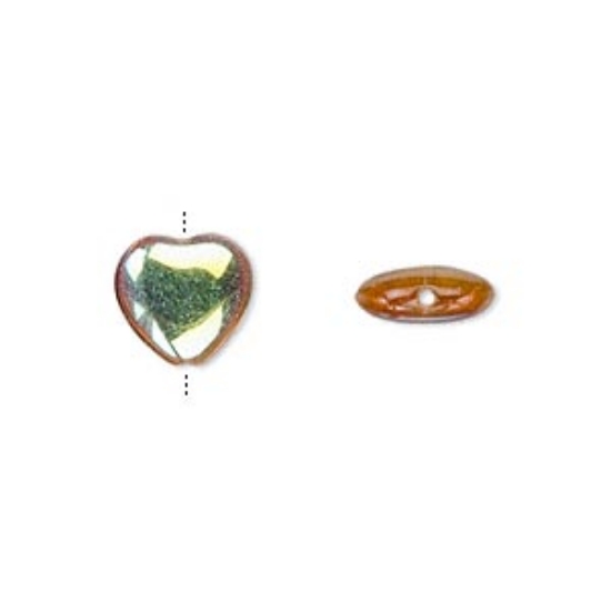 Picture of Hearts 10mm Topaz AB x10