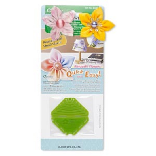 Picture of Clover Kanzashi flower template 50mm Pointed Petals x1