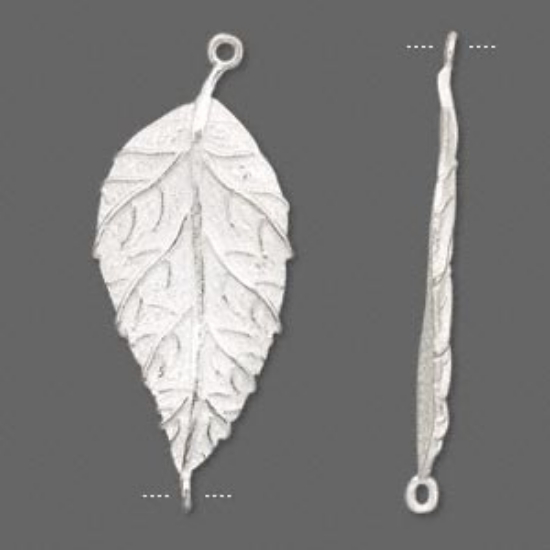 Picture of Link, JBB Findings, sterling silver, 37x17mm leaf. Sold individually.