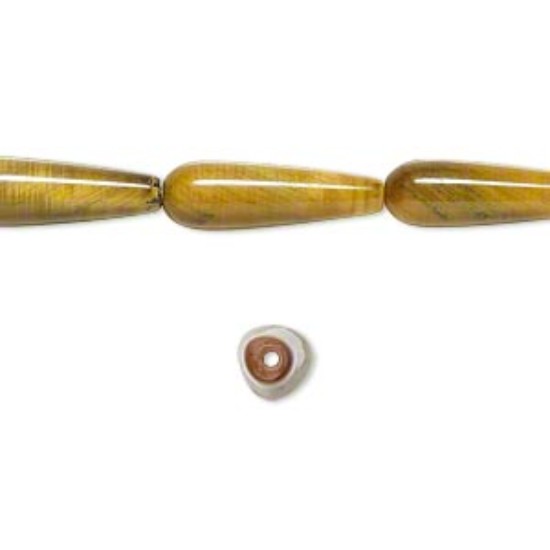Изображение Tiger Eye bead 17x5mm drop x2
