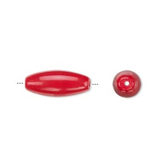 Afbeeldingen van Preciosa Oval 17x7.5mm Opaque Red x10