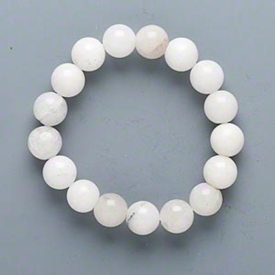 Picture of Stetch Bracelet Grey Quartz (natural) 10mm round x1
