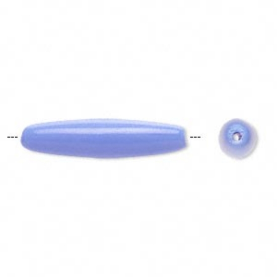 Picture of Czech Glass Bead 26.5x6mm oval Opaque Light Blue x1