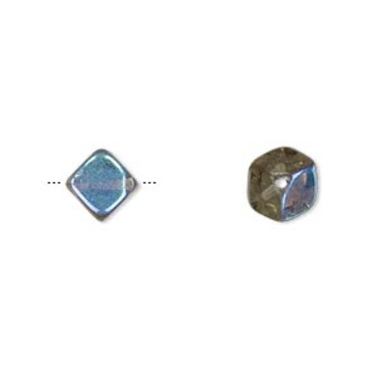 Bild von Cube bead 8.5x6.5mm  Smoke AB,  dice x10