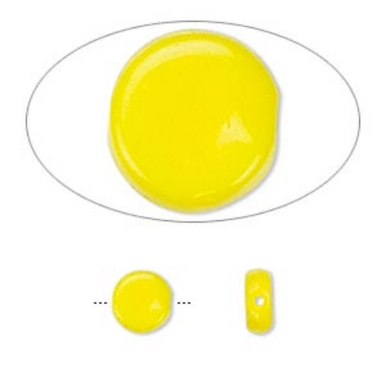Picture of Preciosa Coin 7mm Opaque Yellow x20