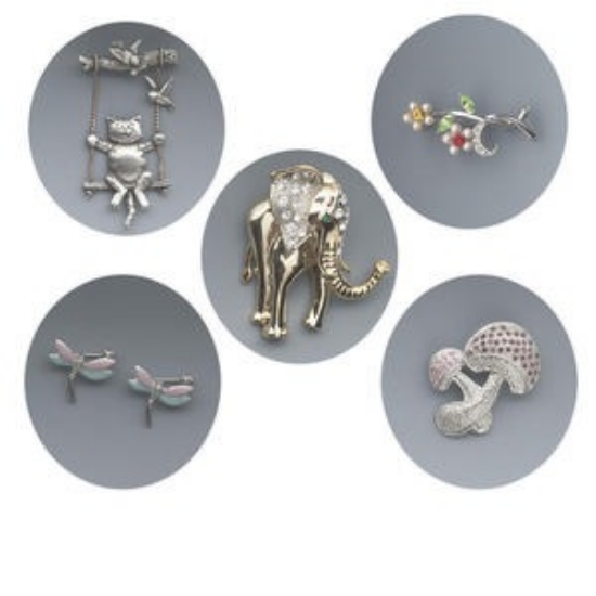 Picture of LAST CHANGE - Brooch Mix mixed color and mixed shapes x5
