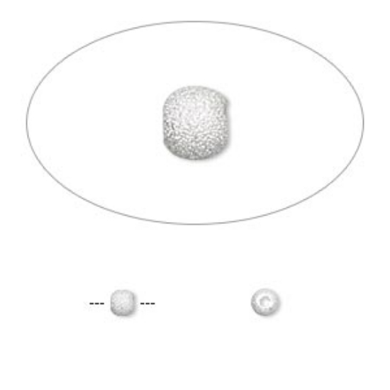 Picture of 925 Silver Bead 3mm Stardust Round x1