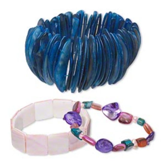 Picture of Mother-of-Pearl Shell Bracelet Mix x3