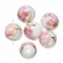 Picture of Porcelain Bead Round 12mm  w/ hand-painted Rose x1