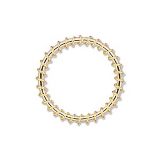 Picture of Component wire-wrapped round 25mm Gold Tone x4