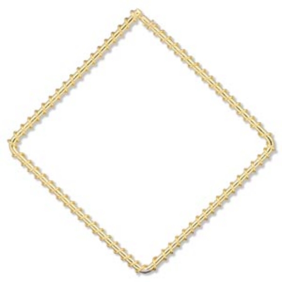 Picture of Component wire-wrapped diamond 45mm Gold Tone x5