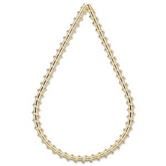Picture of Component wire-wrapped teardrop 60x35mm Gold Tone x5