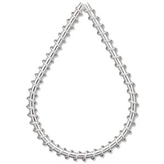 Picture of Drop  45x30mm Silver Tone x5