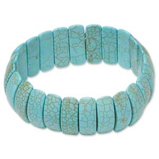 Picture of Stretch Bracelet Magnesite (D/S) 17,8cm Light Blue x1