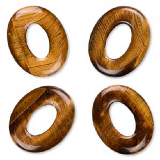 Picture of Tigereye (natural) Donut 20x16 mm oval x1