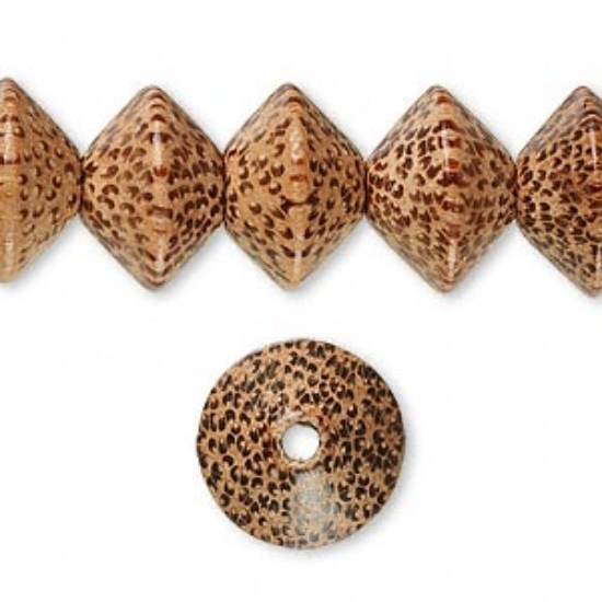 Picture of Palm Wood Bead Saucer 15x10mm x5
