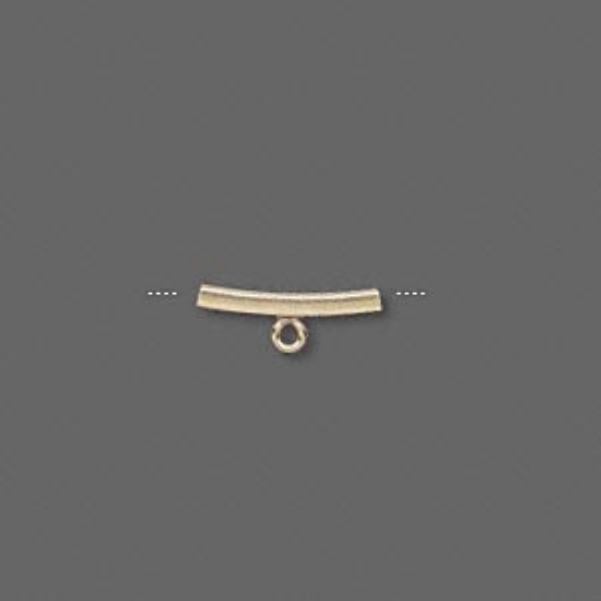 Picture of 14Kt Gold-Filled curved square Tube 13x2mm 1-loop x1