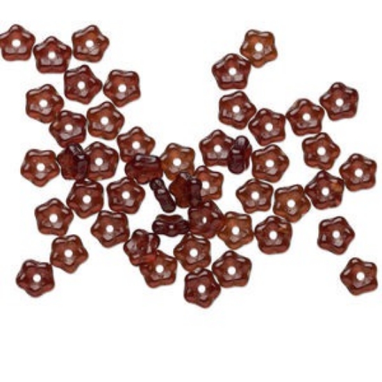 Picture of Preciosa Flower 5mm Garnet red x95