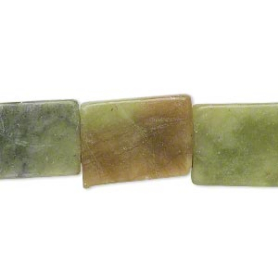 Picture of Serpentine (natural) 16x12mm-21x16mm flat rectangle x38cm