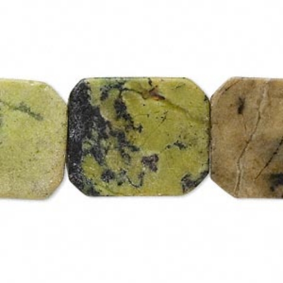 Picture of Yellow "Turquoise" (natural) 25x20x7mm rectangle x38cm