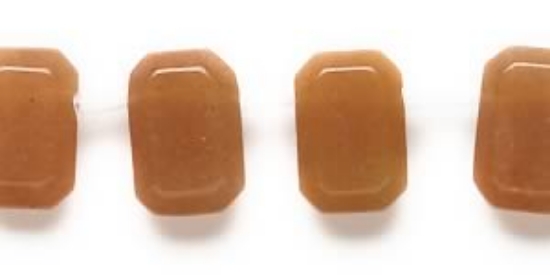 Picture of red aventurine (natural) 15x10mm side-drilled octagonx40cm