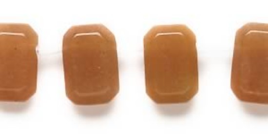 Picture of Aventurine (natural) 15x10mm side-drilled octagon Red x40cm