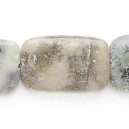 Picture of New "Jade" (dyed) 30x20mm rounded puffed rectangle x38cm