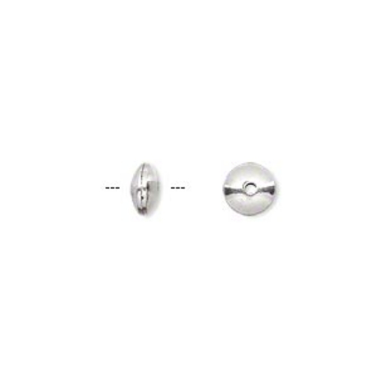 Picture of 925 Silver Bead 6x3mm smooth rondelle x1